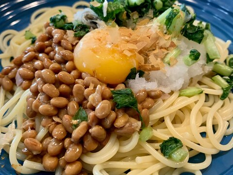 干物と納豆で和風！ダイエットパスタ